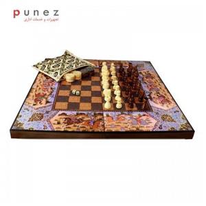 picture صفحه شطرنج و تخته نرد طرح شکار و چوگان کد 632