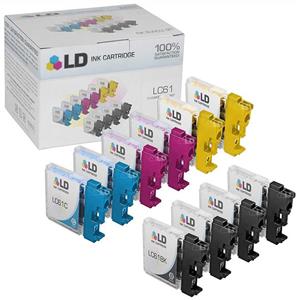 picture LD Compatible Ink Cartridge Replacements for Brother LC61 (4 Black, 2 Cyan, 2 Magenta, 2 Yellow, 10-Pack)