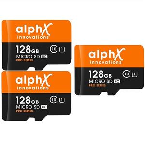 picture 4 Piece Bundle - AlphX 128gb [2 Cards] Micro SD High Speed Class 10 Memory Cards for Samsung Galaxy S9, S9+, S8, Note 8, S7, S5, S4 with Bonus Adapter and Sandisk Micro SD Card Reader