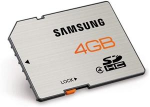 picture Samsung 4 GB SDHC Flash Memory Card, Brushed Metal - MB-SS4GA/US