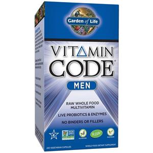 picture Garden of Life Multivitamin for Men - Vitamin Code Men's Raw Whole Food Vitamin Supplement with Probiotics, Vegetarian, 240 Capsules