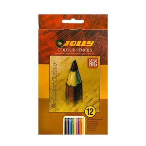 مداد رنگی 12 رنگ جولی مدل extra big 