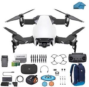 picture DJI Mavic Air Drone - Quadcopter with 32gb SD Card - 4K Professional Camera Gimbal - Bundle - Kit - with Must Have Accessories (Arctic White)
