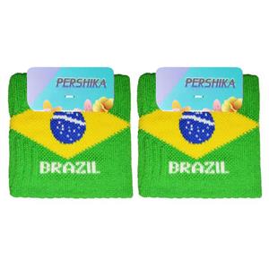 picture مچ بند ورزشی پرشیکا طرح پرچم کشور برزیل بسته 2 عددی