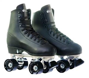 picture Chicago Men's Leather Lined Rink Roller Skate, Black (Renewed)