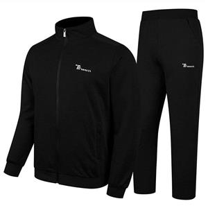 picture YSENTO Men's Activewear Tracksuits 2 Pieces Jacket & Pants Full Zip Jogging Sweatsuit Sportswear