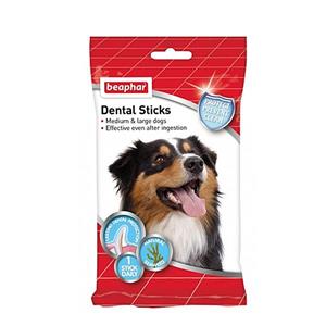 picture تمیز کننده دندان سگ های بزرگ دنتال استیک بیفار – Beaphar Dental Sticks