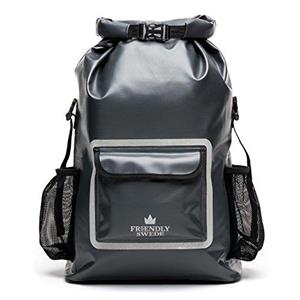 picture The Friendly Swede Waterproof Backpack Dry Bag 33L with Laptop Pocket, Roll Top Seal, Ergonomic Hiking Rucksack - Heavy Duty 500D PVC