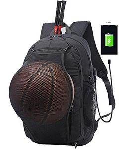 picture KOLAKO Business Laptop Backpack, Casual Sports Backpacks, Water Resistant Travel Daypack, Basketball Soccer Backpack Computer Bag for Men Women with USB Charging Port, Fits 15.6 inch Laptop & Tablet