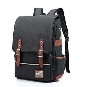 picture Unisex Professional Slim Business Laptop Backpack, Feskin Fashion Casual Durable Travel Rucksack Daypack (Waterproof Dustproof) with Tear Resistant Design for Macbook, Tablet - Dark Grey