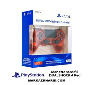 picture دسته بازی پلی استیشن ۴ قرمز کریستالی Playstation 4 DualShock 4 Wireless Controller Crystal Red