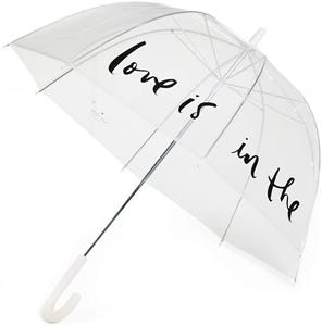 picture Kate Spade New York Large Dome Umbrella, Love Is In The Air (Pink/Clear)