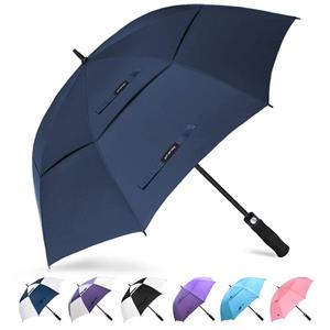 picture ZOMAKE Automatic Open Golf Umbrella 62/68 Inch - Large Rain Umbrella Oversize Windproof Umbrella Double Canopy Men
