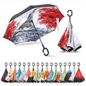 picture Sharpty Inverted Umbrella, Umbrella Windproof, Reverse Umbrella, Umbrellas for Women with UV Protection, Upside Down Umbrella With C-Shaped Handle