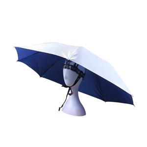 picture JANGANNSA Fishing Umbrella Hat Folding Sun Rain Cap Adjustable Outdoor Headwear