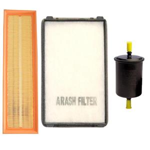 picture فیلتر کابین خودرو آرش مدل LF405 Plus مناسب برای سمند به همراه فیلتر هوا و فیلتر سوخت