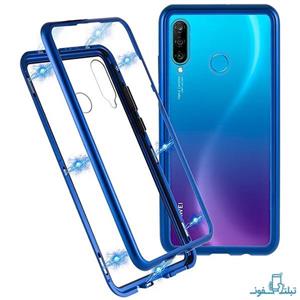 picture Magnetic Case with Tempered Glass Back for Huawei P30 lite