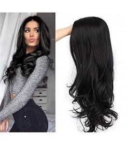 picture کلاه گیس زنانه موجی بلند مشکی Queens Black Wavy Synthetic Wig for Women