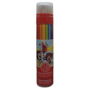 مداد رنگی 12 رنگ آریا مدل استوانه کد 3054 