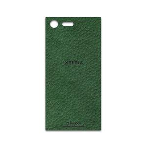 برچسب پوششی ماهوت مدل Green-Leather مناسب برای گوشی موبایل سونی Xperia X Compact 