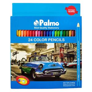 picture مداد رنگی 24 رنگ پالمو مدل 3205-Old Cars