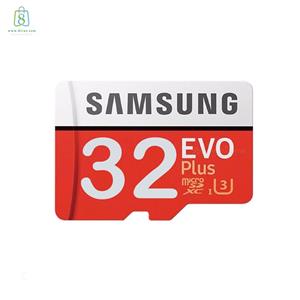 picture کارت حافظه microSDXC سامسونگ مدل Evo Plus کلاس ۱۰ UHS-I U3 با سرعت ۱۰۰MBps با ظرفیت ۳۲ گیگابایت