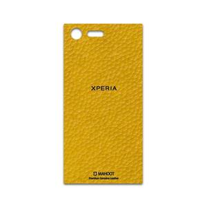 برچسب پوششی ماهوت مدل Mustard-Leather مناسب برای گوشی موبایل سونی Xperia X Compact 