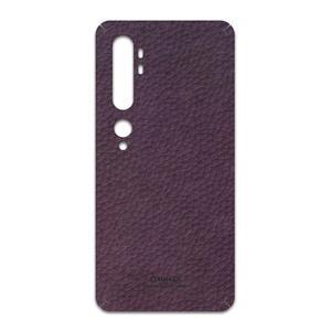 برچسب پوششی ماهوت مدل Purple-Leather مناسب برای گوشی موبایل شیائومی Mi Note 10 Pro 