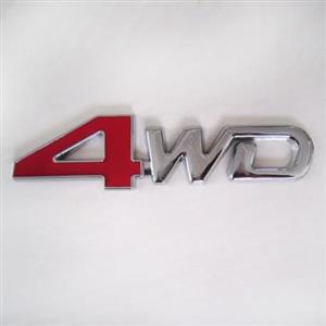 picture آرم فلزی برجسته طرح استیل 4WD