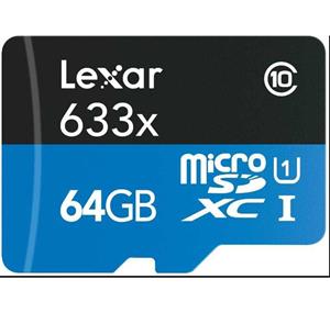 picture LEXAR 64GB C10 633X MICROSDXC UHS-1 MEMORY