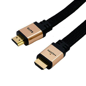 picture کابل HDMI تخت ورژن 2 سرپوش طلایی بافو طول 5 متر