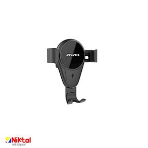 picture Awei CW3 Wireless Car Charger and Holder شارژر و هولدر گوشی اوی