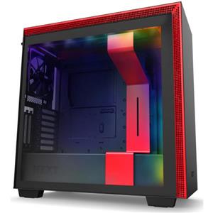 picture NZXT H710i Premium ATX Mid-Tower With HUE 2 RGB Lighting Lighting And Fan Control – Matte Black Red