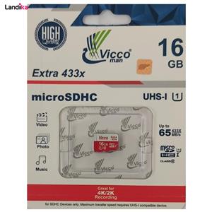 picture کارت حافظه microSDHC ویکو من مدل 433X کلاس 10 استاندارد UHS-I U1 سرعت 65MBps ظرفیت 16 گیگابایت