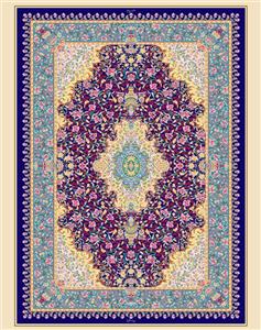 picture فرش ۱۶۰۰ شانه مشهد اردهال تمام ابریشم کد ۱۶۰۲۳