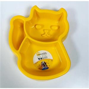 picture ظرف آب و غذا مخصوص سگ و گربه  دنیل - بزرگ زرد