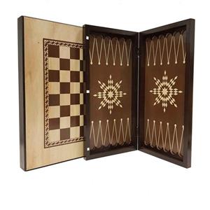 picture صفحه شطرنج و تخته نرد گردو مدل ستاره 2