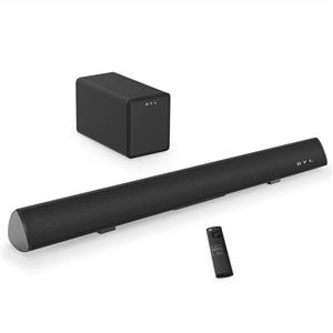 picture 120Watt Sound bar, BYL 2.1 Channel SoundBar Subwoofer, Wireless Wired Home Theater Speakers Learning Function TV (Worry-Free 90-Day Trial, 2018 Upgraded) (Renewed)