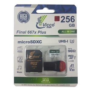 picture کارت حافظه microSDHC ویکو من کلاس 10 استاندارد UHS-I U3 سرعت 90MBps ظرفیت 256 گیگابایت