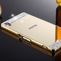 picture قاب محکم Diamond Mirror Case for Sony Xperia M4 قاب آینه ای نگین دار