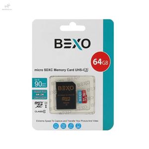 picture BEXO microSDXC & adapter UHS-I U3 Class 10-90MB/s-64GB