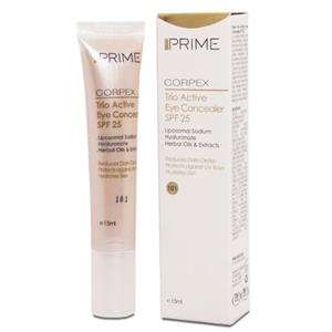 picture کانسیلر پریم مدل Corpex با SPF25 حجم ۱۵ میل شماره ۱۰۱ | Prime Corpex Trio Actie Eye Concealer SPF25 15ml No.101