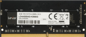 picture رم لپ تاپ 4 گیگابایت DDR4 تک کاناله (2400) 2666 مگاهرتز LEXAR مدل LD4AS004G-H2666G