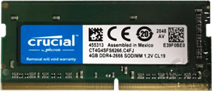 picture رم لپ تاپ 4 گیگابایت DDR4 تک کاناله (2400) 2666 مگاهرتز Crucial مدل CT4G4SFS6266