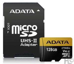 picture Micro SD: AData Premier One V90 R275W155 128GB With Adapter