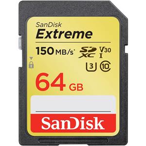 picture کارت حافظه SDXC سن دیسک مدل Extreme Pro V30 کلاس 10 استاندارد UHS-I سرعت 150mbps ظرفیت 64 گیگابایت