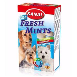 picture مکمل غذایی سگ برند sanal حاوی چای سبز،رزماری،نعناع و کروفیل