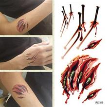 picture زخم مصنوعی جای میخ و چنگ Waterproof Temporary Tattoo Fake Sticker Nails Scar