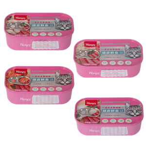 picture بسته غذای کاسه ای گربه ونپی مدل Tune Pack وزن ۱۲۰ گرم مجموعه ۴ عددی