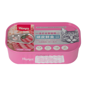 picture غذای کاسه ای گربه ونپی مدل Tuna & Shrimp وزن ۱۲۰ گرم